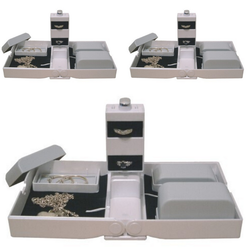 3x Earring Necklace Jewellery Case Organizer Display Jewelery Holder Storage Rack - Main Image
