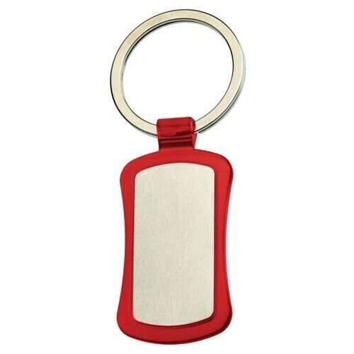 50x Duo Key Tag Key Ring Keyring School Bag Badge Bulk - Red - Main Image