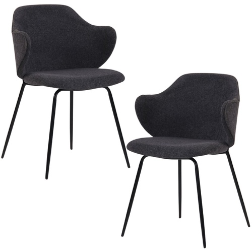 Set of 2 Dining Chairs in Graphite - Main Image