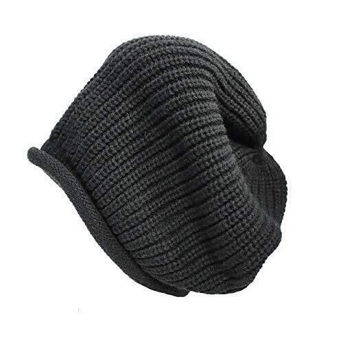 Dents Mens Slouch Knit Beanie Warm Winter Pullover Hat Skull Baggy - Black - Main Image