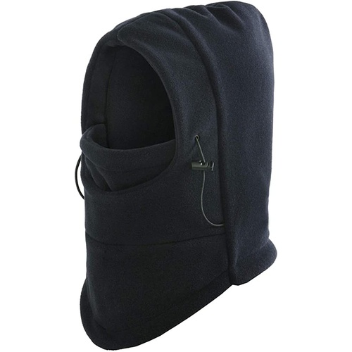 Windproof Thermal Fleece Balaclava Beanie Hat Full Face Mask Ski - Black - Main Image