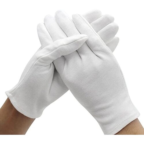 SANTA CLAUS GLOVES Xmas Christmas Magicians Debutant Debs Waiter Uniform Glove - Main Image
