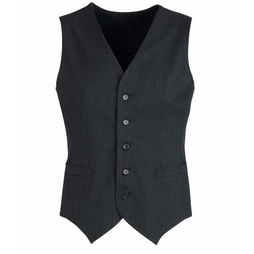 Mens Peaked Vest Waistcoat w/ Knitted Back Suit Formal Wedding Dress Up - Charcoal - 117 - Main Image