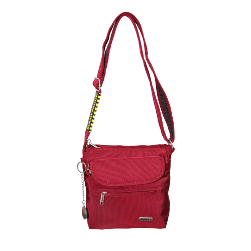 FIB Mens Crossbody Bag Shoulder Strap Satchel Travel Wallet - Burgundy - Main Image