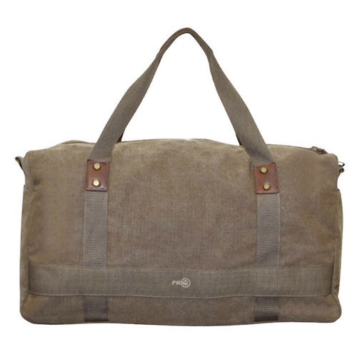 FIB 52cm Canvas Travel Duffle Bag Casual Duffel - Khaki - Main Image