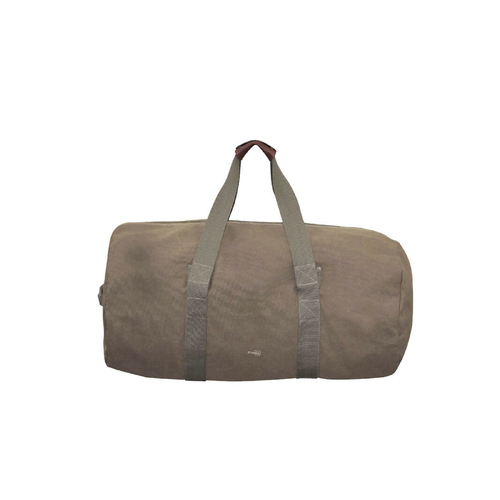 FIB 70cm Canvas Duffle Bag Travel Heavy Duty Large Sports Gym Work - Khaki - Main Image