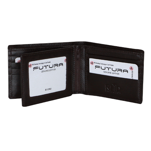 Futura Mens Harrison RFID Genuine Leather Wallet - Brown - Main Image
