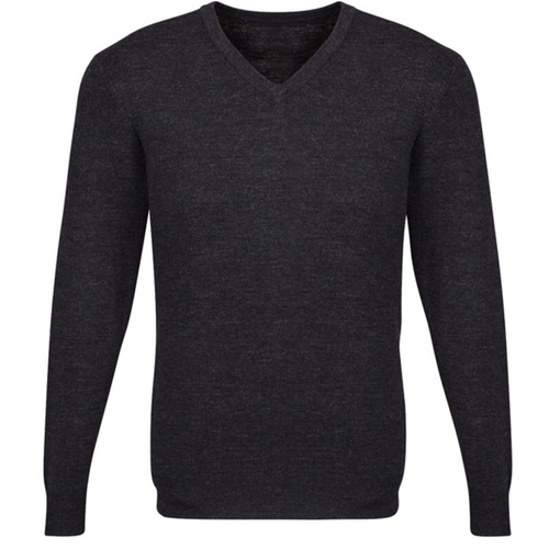 Mens Advatex Varesa Wool Pullover Jumper Cardigan V Neck - Charcoal - 3XL - Main Image