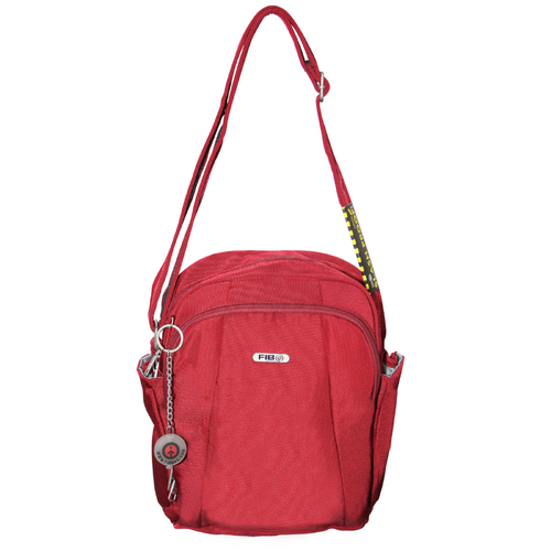 FIB Mens Tablet Crossover Bag Shoulder Strap Crossbody Satchel Travel - Burgundy - Main Image