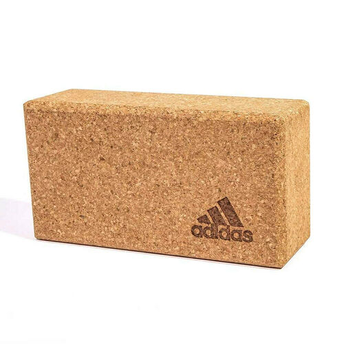 Adidas Yoga Cork Block Home Gym Fitness Exercise Pilates Tool Brick - Brown - Main Image