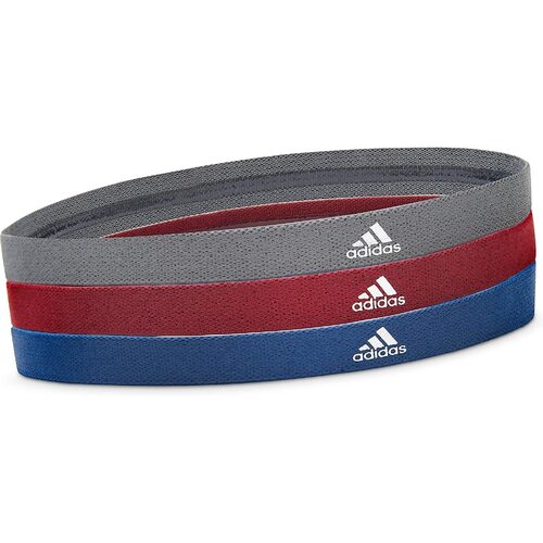 3pcs Adidas Sports Headband Hair Bands Gym Training Fitness Yoga - Grey/Blue/Burgundy - Main Image