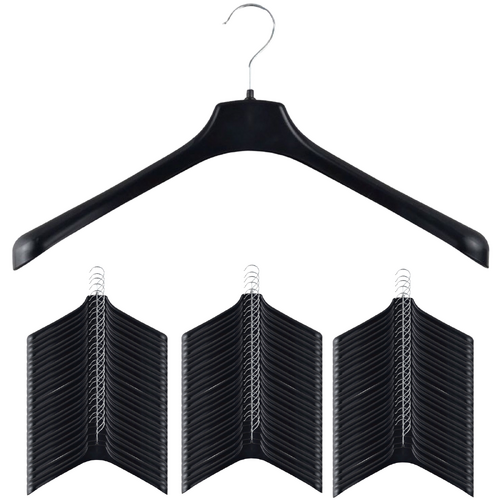 60x JACKET HANGER Heavy Duty 460mm Commercial Pants Clothing Coat BULK R51L - Main Image
