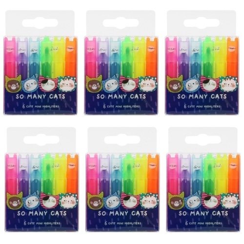 36pcs So Many Cats Cute Scented Mini Highlighter Pens - Main Image