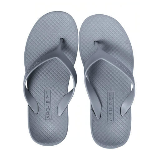 ARCHLINE Orthotic Flip Flops Thongs Arch Support Shoes Footwear - Grey - EUR 37 - Main Image