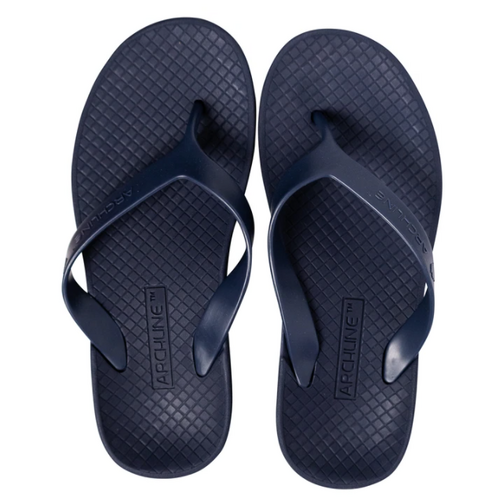 ARCHLINE Flip Flops Orthotic Thongs Arch Support Shoes Footwear - Navy - EUR 39 - Main Image