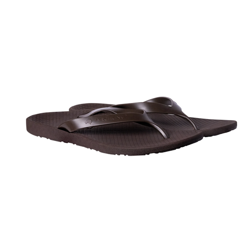 ARCHLINE Orthotic Thongs Arch Support Shoes Footwear Flip Flops Orthopedic - Brown/Brown - EUR 44 - Main Image