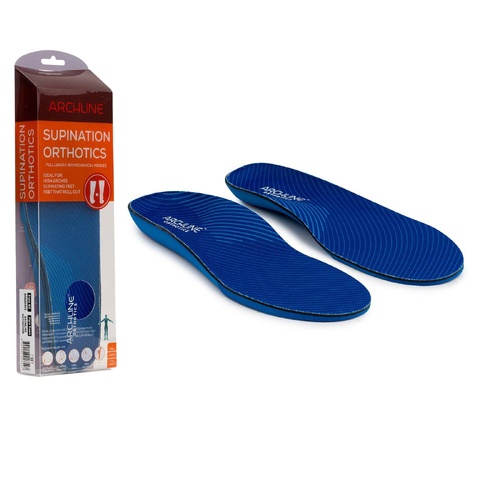 Archline Supination Orthotic Insoles - Full Length (Unisex) Plantar Fasciitis High Arch - Euro 42 - Main Image