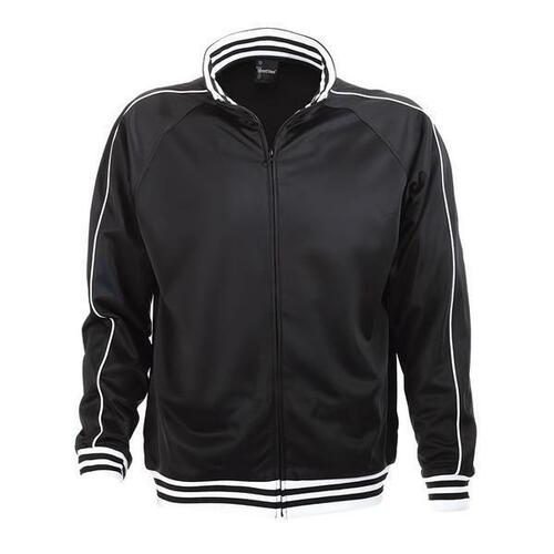 Identitee Mens Varsity Track Suit Top Jacket Jumper Long Sleeve Sunset Urban Casual - Black - XXX-Large - Main Image