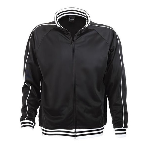 Identitee Mens Varsity Track Suit Top Jacket Jumper Long Sleeve Sunset Urban Casual - Black - Small - Main Image