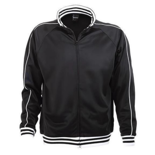 Identitee Mens Varsity Track Suit Top Jacket Jumper Long Sleeve Sunset Urban Casual - Black - X-Small - Main Image