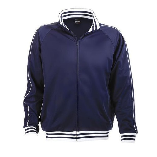 Identitee Mens Varsity Track Suit Top Jacket Jumper Long Sleeve Sunset Urban Casual - Navy - XXX-Large - Main Image