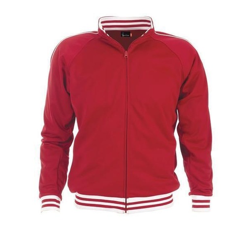 Identitee Mens Varsity Track Suit Top Jacket Jumper Long Sleeve Sunset Urban Casual - Red - Large - Main Image