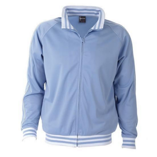 Identitee Mens Varsity Track Suit Top Jacket Jumper Long Sleeve Sunset Urban Casual - Sky - Small - Main Image
