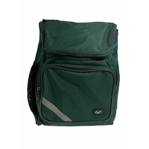 23.5L Leuts Primary Deluxe Backpack School Library Book Bag - Bottle Green - Main Image