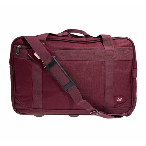 44L Foldable Duffel Bag Gym Sports Luggage Travel Foldaway School Bags - Maroon - Main Image