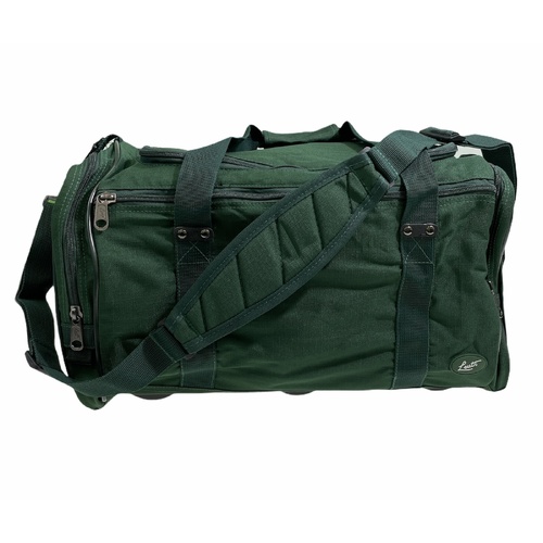 44L Travel Foldable Duffel Bag Gym Sports Luggage Travel Foldaway D-Zip Top School Bags - Bottle Green - Main Image