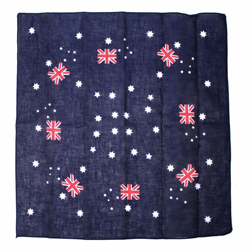 BANDANA Paisley 100% COTTON Head Wrap Durag Bandanna Summer Biker Scarf Mask - Australia Flag - Main Image
