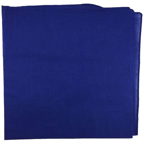 BANDANA Paisley 100% COTTON Head Wrap Durag Bandanna Summer Biker Scarf Mask - Blue (Plain) - Main Image