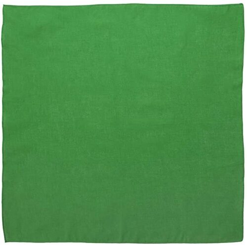 BANDANA Paisley 100% COTTON Head Wrap Durag Bandanna Summer Biker Scarf Mask - Green (Plain) - Main Image