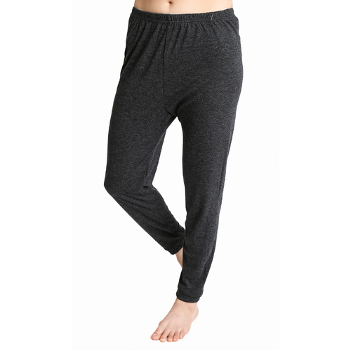 Womens Merino Wool Long Janes Thermal Underwear Layer Thermals Leggings Pants - Black - 10-12 - Main Image
