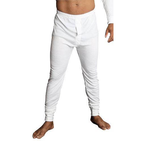 Mens Merino Wool Blend Long John Thermal Pants Underwear Thermals Warm Winter - Beige - Main Image