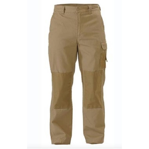 BISLEY Mens Razar Cordura Utility Pants Workwear Cotton Trousers Work BPU6110 - Khaki - 112R - Main Image