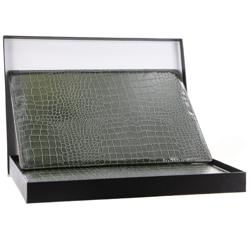 de Burg 4 Piece Table Place Mat Set Placemat with Croc Pattern - Green - Main Image