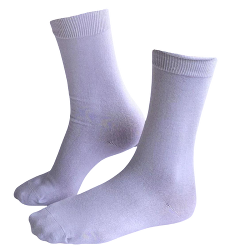 1 Pair Premium Bamboo Loose Top Socks Diabetic Diabetes Circulation Eco Sox - White - 11-14 - Main Image