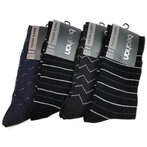 18 Pairs COTTON BUSINESS SOCKS Mens Dress Crew Plain Work Casual  BULK - Black - 6-11 - Main Image