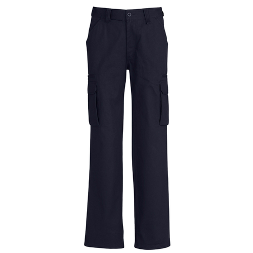 Mens CARGO PANTS Work Wear Trousers 100% COTTON Tradie Pockets Military 310gsm - Navy - 97"" - Main Image