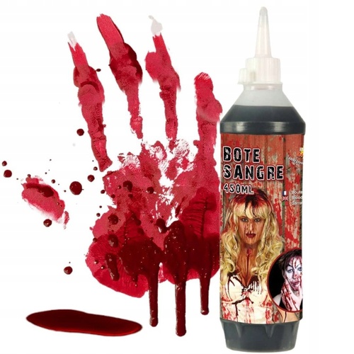 450ml Bottle Vampire FAKE BLOOD Zombie Halloween Red Make Up Gel Cream Horror - Main Image