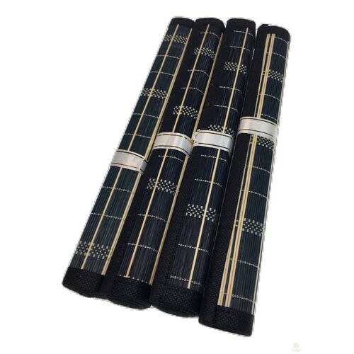 Set of 4 BAMBOO PLACEMATS Dinner Table Decor Party Natural Party 45x30cm BULK - Main Image