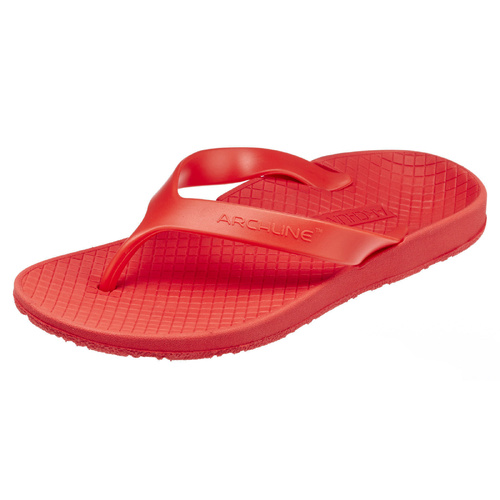 ARCHLINE Flip Flops Orthotic Thongs Arch Support Shoes Footwear - Red/Red - EUR 35 - Main Image
