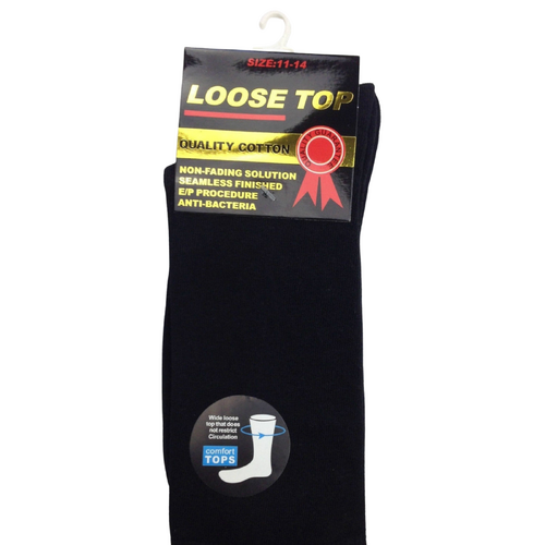 1x Pair COTTON Rich LOOSE TOP SOCKS Dress Medical Circulation Diabetic Comfort -  - - Main Image