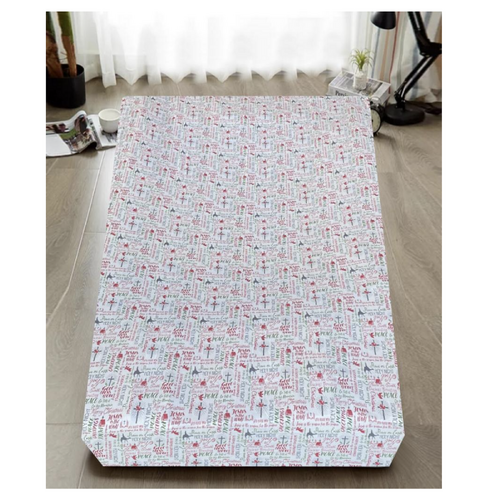 Queen Luxury 100% Cotton Flannelette Fitted Bed Sheet Xmas Flannel - Christmas - Main Image