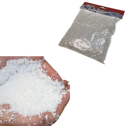 480g FAKE SNOW Christmas White Xmas Frozen Party Confetti Snowflakes BULK - Main Image