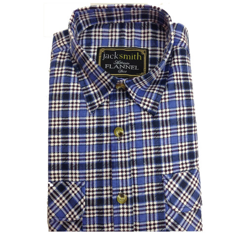 Mens FLANNELETTE SHIRT Check 100% COTTON Flannel Vintage Long Sleeve - 48 (Full Placket) - 4XL - Main Image