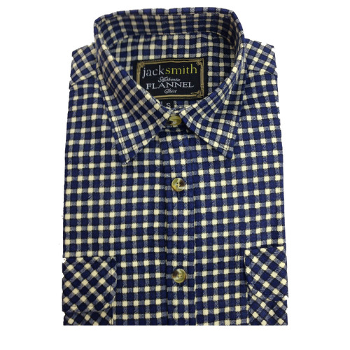Mens FLANNELETTE SHIRT Check 100% COTTON Flannel Vintage Long Sleeve - 49 (Full Placket) - 5XL - Main Image