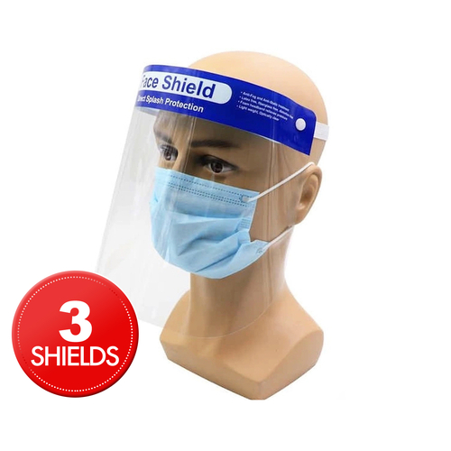 3x Safety Full Face Shield Clear Glasses Anti-Fog Eye Protector Shop Dental - Main Image