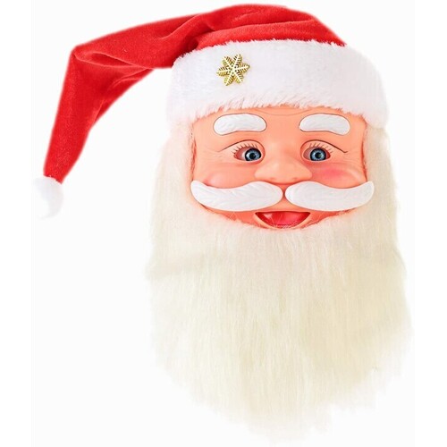 Singing Moving Eyes And Beard Shaking Hat Music Santa Claus Xmas Christmas Decor - Main Image